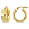 AMOUR AMOUR 15MM SATIN FINISH HOOP EARRINGS IN 10K YELLOW GOLD