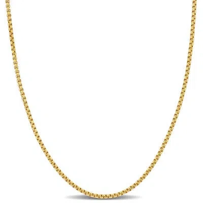 Pre-owned Amour 1.6mm Hollow Round Box Chain Necklace In 10k Yellow Gold - 16 In