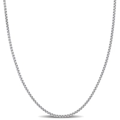 Amour 1.6mm Hollow Round Box Link Chain Necklace In 10k White Gold - 16 In In Yellow