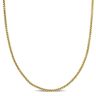 Pre-owned Amour 1.6mm Round Box Link Necklace In 14k Yellow Gold - 16 In