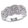 AMOUR AMOUR 1/8 CT TW BRAIDED DIAMOND RING IN STERLING SILVER