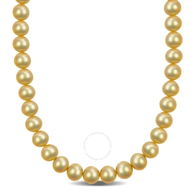 Amour 18 In 11-12mm Golden South Sea Cultured Pearl Necklace In 14k Yellow Gold