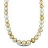 AMOUR AMOUR 18 IN 11-15MM WHITE AND GOLDEN SOUTH SEA CULTURED PEARL NECKLACE IN 14K YELLOW GOLD