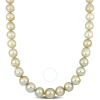 AMOUR AMOUR 18 IN 12-15MM OFF-ROUND GOLDEN SOUTH SEA CULTURED PEARL NECKLACE IN 14K YELLOW GOLD