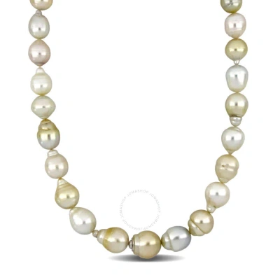 Amour 18 In 12-16mm Off-round Golden South Sea Cultured Pearl Necklace In 14k Yellow Gold