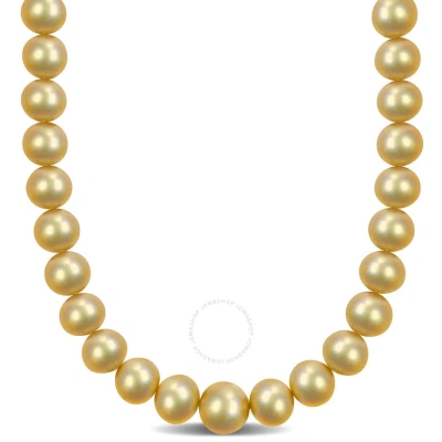 Amour 18 In 14-16.5mm Golden South Sea Cultured Graduated Necklace In 14k Yellow Gold