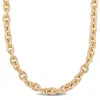 Amour 11mm Oval Link Necklace In Yellow Plated Sterling Silver In Yellow