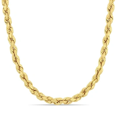 Amour 18 Inch Rope Chain Necklace In 10k Yellow Gold (5 Mm)