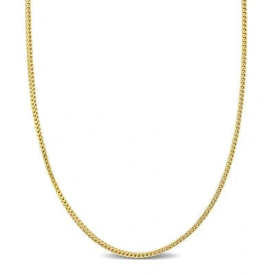 Pre-owned Amour 1.85mm Franco Link Chain Necklace In 10k Yellow Gold- 16 In