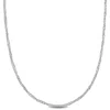 Amour 14k White Gold Diamond Cut Singapore Chain Necklace 18 In White