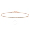 AMOUR AMOUR 1MM BALL CHAIN BRACELET IN ROSE PLATED STERLING SILVER