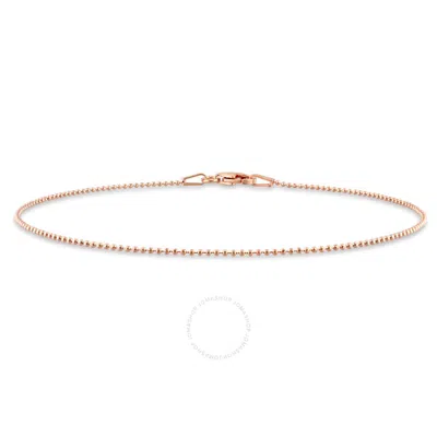 Amour 1mm Ball Chain Bracelet In Rose Plated Sterling Silver In Gold