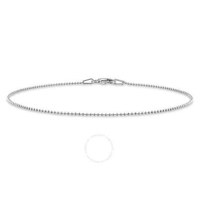 Amour 1mm Ball Chain Bracelet In Sterling Silver In Metallic