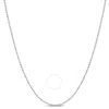 AMOUR AMOUR 1MM BALL CHAIN NECKLACE IN STERLING SILVER
