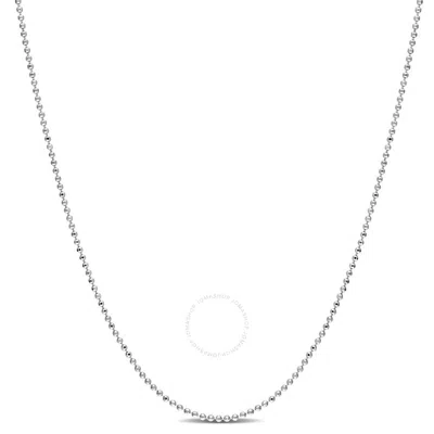 Amour 1mm Ball Chain Necklace In Sterling Silver In Neutral
