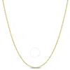 AMOUR AMOUR 1MM BALL CHAIN NECKLACE IN YELLOW PLATED STERLING SILVER