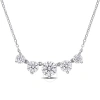 Amour 2 1/2 Ct Dew Created Moissanite Heart Necklace In Sterling Silver In White