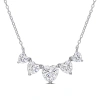 AMOUR AMOUR 2 1/2 CT DEW CREATED MOISSANITE MULTI-HEART NECKLACE IN STERLING SILVER