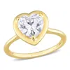 AMOUR AMOUR 2 CT DEW HEART-SHAPED CREATED MOISSANITE ENGAGEMENT RING IN 10K YELLOW GOLD