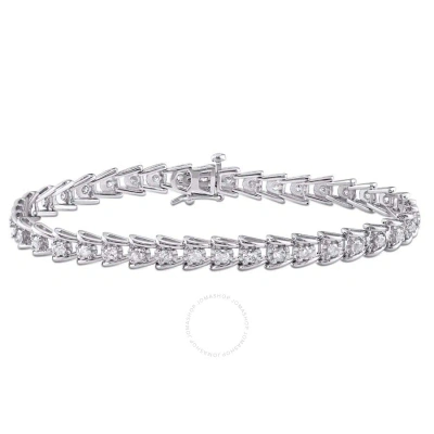 Amour 2 Ct Tw Diamond Tennis Bracelet In Sterling Silver In Metallic