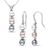 Amour 2-pc Set Of Dyed Grey In White