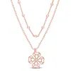 Amour 2-strand Ball Bead Chain Necklace In 18k Rose Gold Plated Sterling Silver In Rose Gold-tone