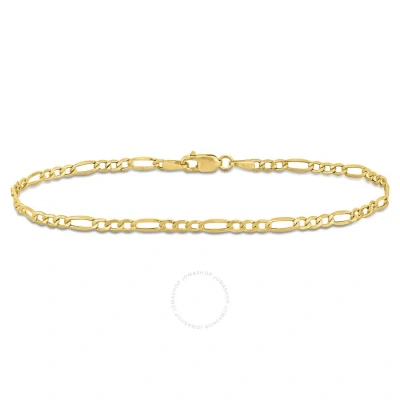 Amour 2.5mm Figaro Bracelet In 10k Yellow Gold