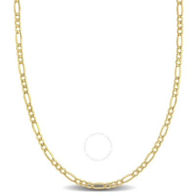 Amour 2.5mm Figaro Link Chain Necklace In 10k Yellow Gold