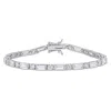 Amour Sterling Silver 20 Ct Tgw White Cubic Zirconia Tennis Bracelet In White