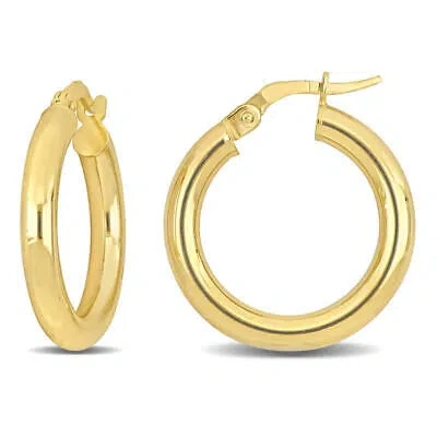Pre-owned Amour 20mm Hoop Earrings In 14k Yellow Gold (3mm Wide)