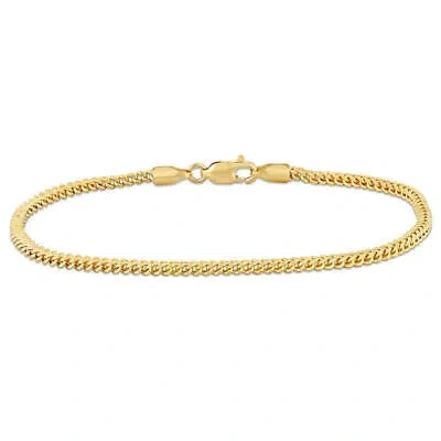 Pre-owned Amour 2.3mm Franco Chain Bracelet In 10k Yellow Gold, 7.5 In