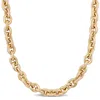 Amour 12mm Oval Link Necklace In Yellow Plated Sterling Silver In Yellow