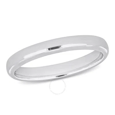 Amour 2.5mm Comfort Fit Wedding Band In 14k White Gold In Metallic