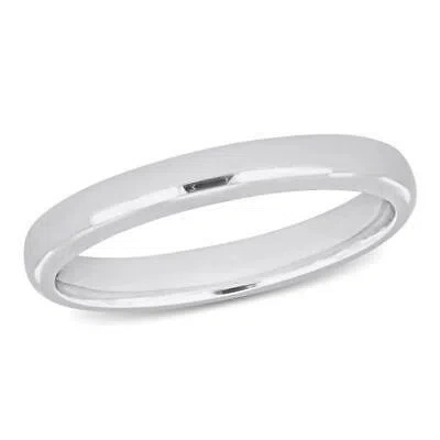 Pre-owned Amour 2.5mm Comfort Fit Wedding Band In 14k White Gold