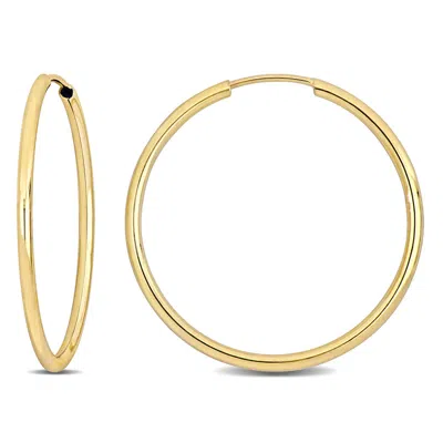Amour 25mm Hoop Earrings In 14k Yellow Gold