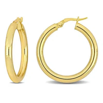 Pre-owned Amour 26mm Hoop Earrings In 14k Yellow Gold (3.5mm Wide)