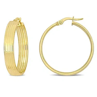 Pre-owned Amour 29mm 5-row Hoop Earrings In 14k Yellow Gold (5mm Wide)