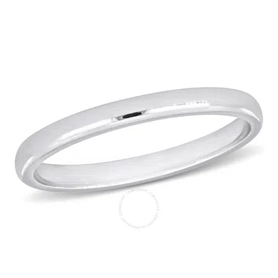 Amour 2mm Comfort Fit Wedding Band In 14k White Gold