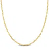 Amour 2mm Heart Link Necklace In 14k Yellow Gold - 14 In In Yellow