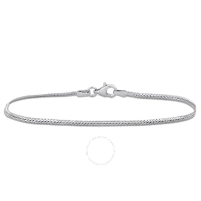 Amour 2mm Herringbone Chain Bracelet In Sterling Silver In Metallic