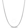 AMOUR AMOUR 2MM HERRINGBONE CHAIN NECKLACE IN STERLING SILVER
