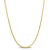 AMOUR AMOUR 2MM HERRINGBONE CHAIN NECKLACE IN YELLOW PLATED STERLING SILVER
