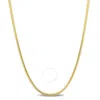 Amour 2mm Herringbone Chain Necklace In Yellow Plated Sterling Silver In Yellow