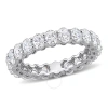 Amour 3 1/3 Ct Tgw Oval Cut Created Moissanite Eternity Ring In 14k White Gold In White