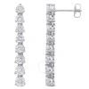 AMOUR AMOUR 3 3/5 CT TW DIAMOND JOURNEY EARRINGS IN 18K WHITE GOLD