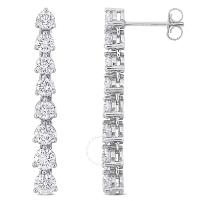 Amour 3 3/5 Ct Tw Diamond Journey Earrings In 18k White Gold