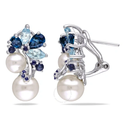 Amour 3 Ct Tgw London And Sky Blue Topaz In White