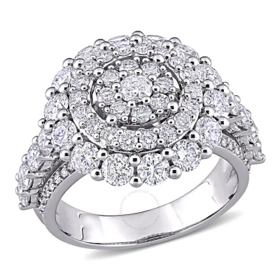 Amour 3 Ct Tw Diamond Cluster Ring In 14k White Gold