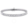 Amour 3 Ct Tw Diamond Tennis Bracelet In Sterling Silver In Silver / White