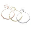 Amour 3 Pc Set Of 3/4 Ct Tw Diamond Bolo Bracelets In White In Rose / Silver / White / Yellow